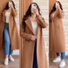 Cross pocket long coat