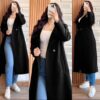 Cross pocket long coat