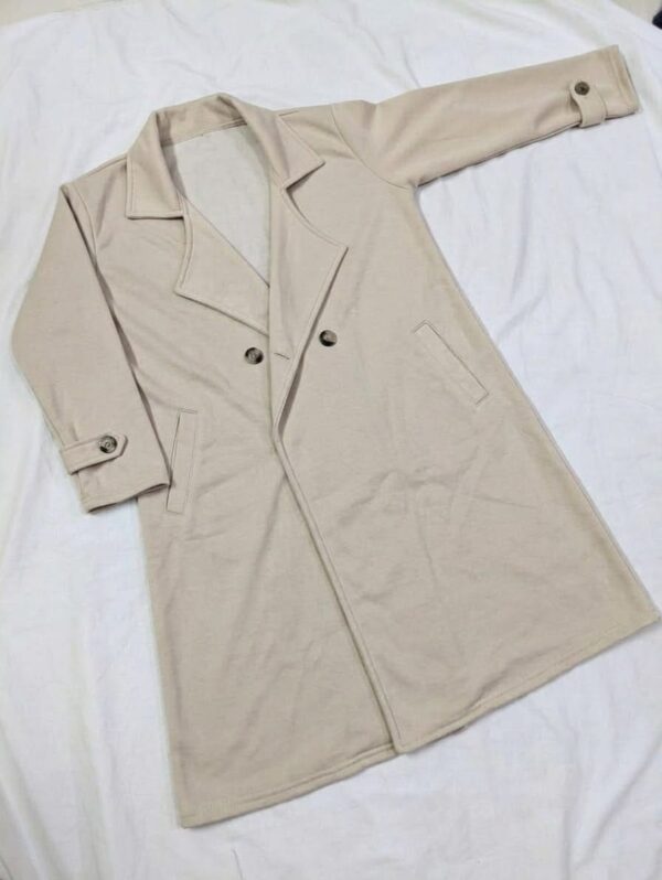 Cross pocket long coat