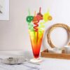 Children drinking straw 4 PC fruits shape straw set