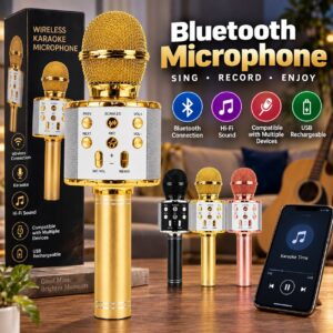Bluthooth Microphone sing record enjoy